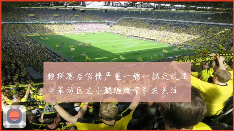 赖斯赛后伤情严重一瘸一拐走过混合采访区左小腿缠绷带引发关注